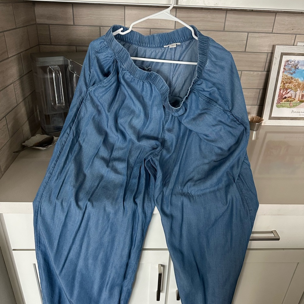 Caslon Light Blue Casual Pants-wide leg, loose, light